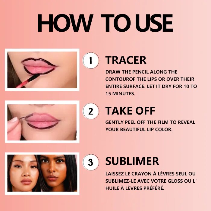 24H Stay-N-Peel Off Lip Liner Tattoo